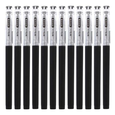 晨光文具中性笔kgp1821a-03黑0.5(一盒12支) 办公用品
